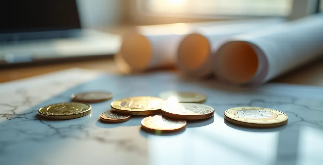 Analyse financière d'un investissement immobilier avec calculatrice et graphiques