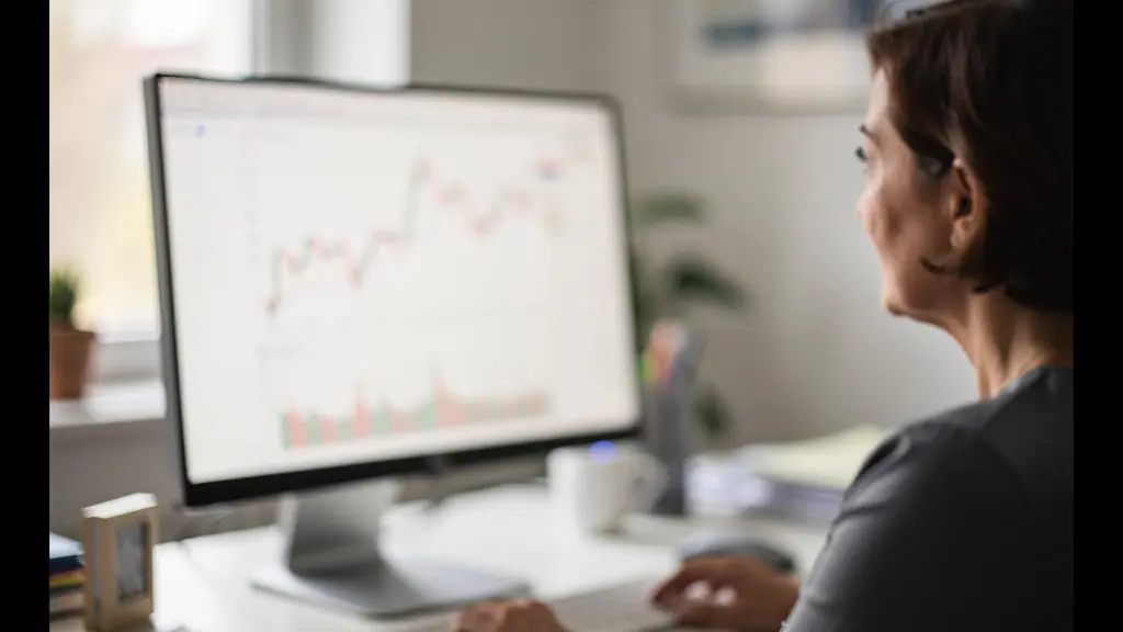 Copropriétaire analysant des données financières sur écran d'ordinateur